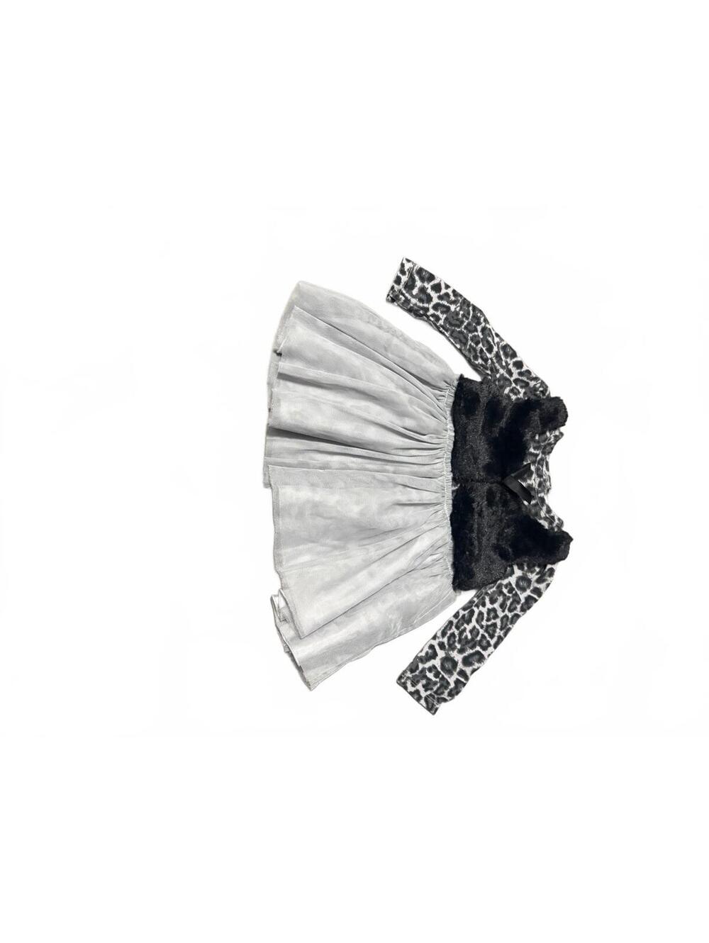 Nanette Lepore Girls 18M Faux Fur and Leopard Print Dress
